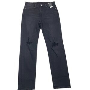 No Boundaries Slim Fit Denim Men 30x32 Black New Distressed Ripped Jeans‎